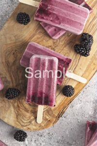 Creamy Blackberry Popsicles - Set 1