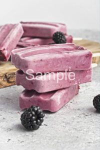 Creamy Blackberry Popsicles - Set 1