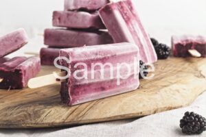 Creamy Blackberry Popsicles - Set 2