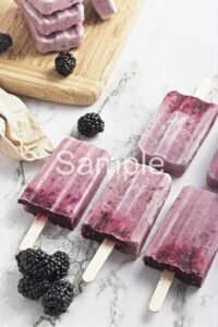 Creamy Blackberry Popsicles - Set 4