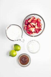 Creamy Strawberry Lime Popsicles - Set 1