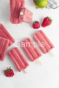 Creamy Strawberry Lime Popsicles - Set 1