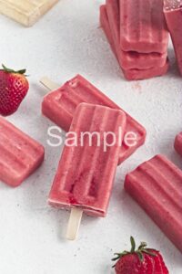 Creamy Strawberry Lime Popsicles - Set 1