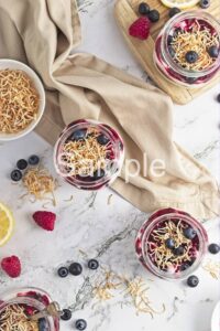 Coconut Lemon Berry Custard - Set 2