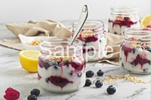 Coconut Lemon Berry Custard - Set 2