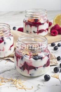 Coconut Lemon Berry Custard - Set 2