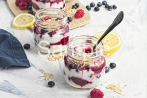 Coconut Lemon Berry Custard - Set 3