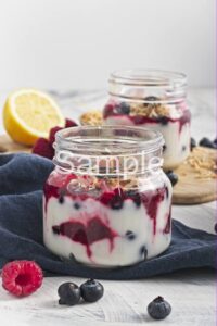 Coconut Lemon Berry Custard - Set 3