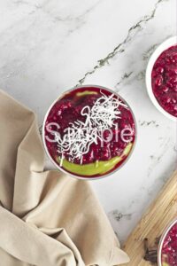 Matcha Pudding with Raspberry - Set 2