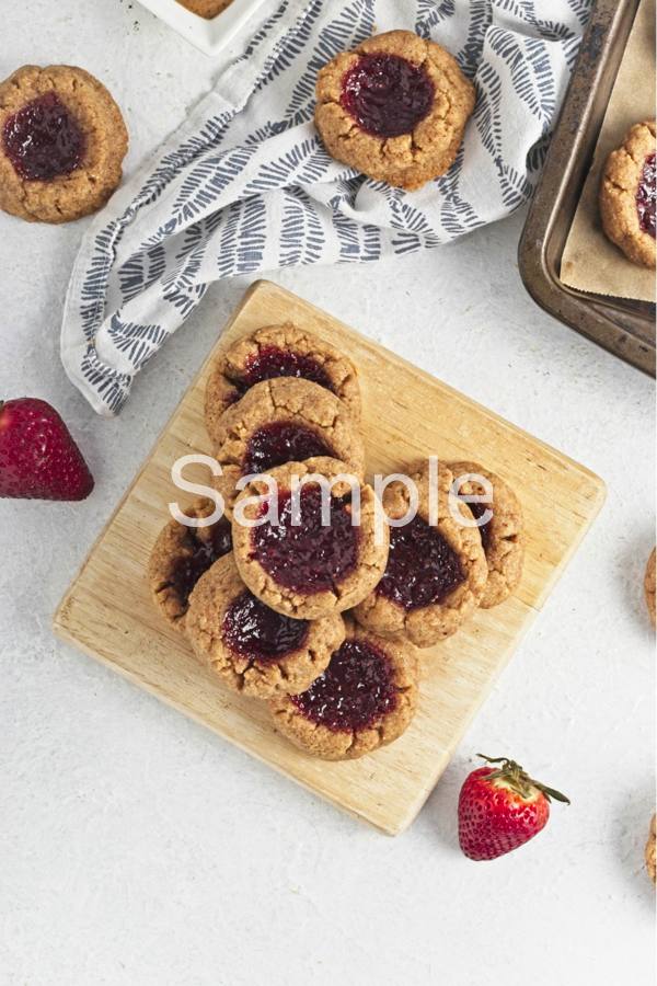 Strawberry Almond Thumbprints - Set 1