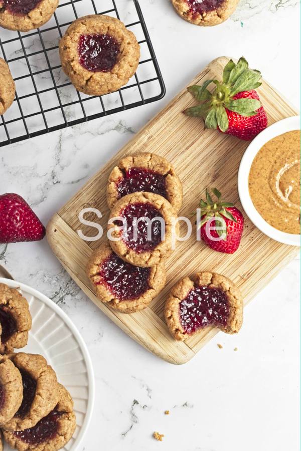 Strawberry Almond Thumbprints - Set 2
