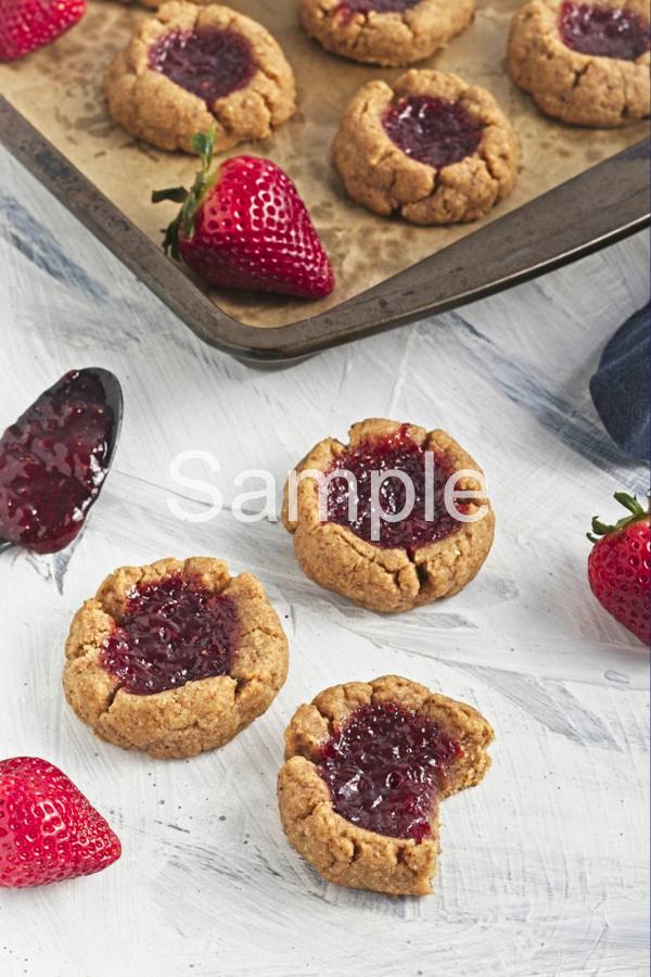 Strawberry Almond Thumbprints - Set 3