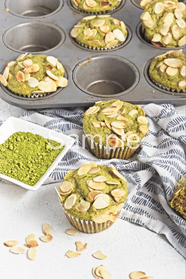 Matcha Almond Muffins - Set 1