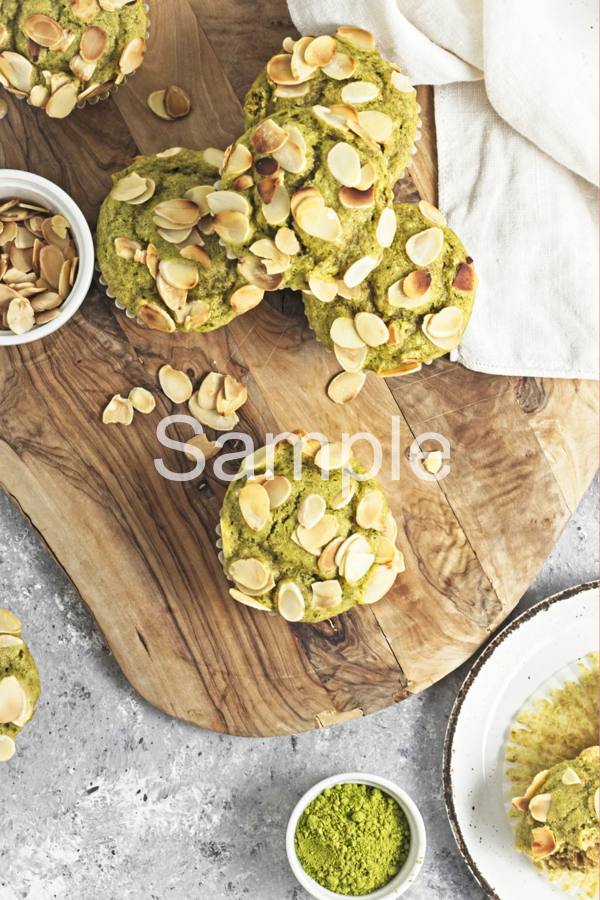 Matcha Almond Muffins - Set 5