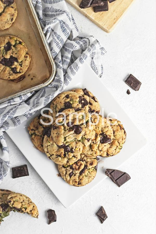 Pistachio Cream Chocolate Chip Cookies - Set 1