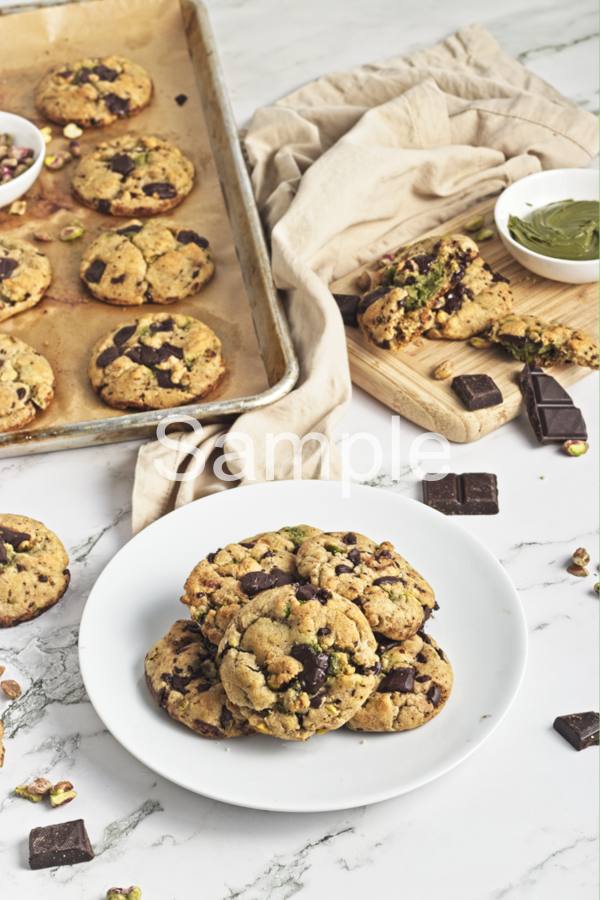Pistachio Cream Chocolate Chip Cookies - Set 2