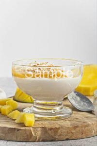 Coconut Pudding with Mango Sauce - Set 3