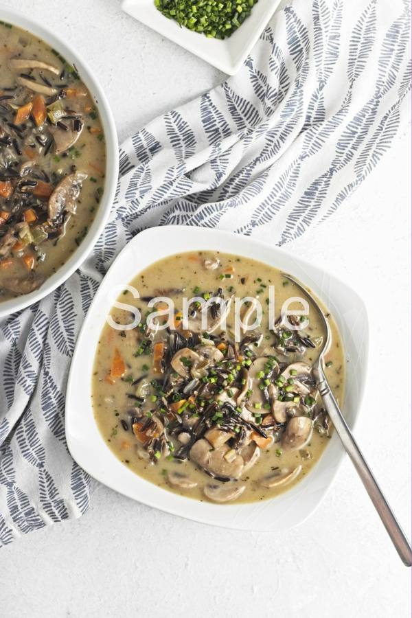 Creamy Mushroom Wild Rice Soup - Set 5
