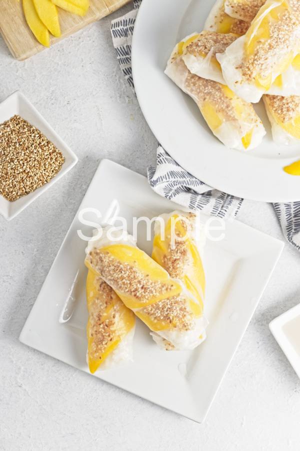 Mango Sticky Rice Spring Rolls - Set 1