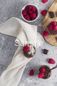 Raspberry Chocolate Chia Pudding - Set 2