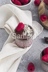 Raspberry Chocolate Chia Pudding - Set 2