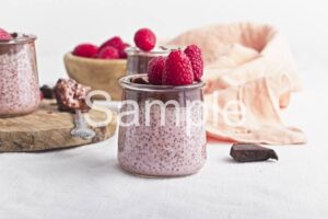 Raspberry Chocolate Chia Pudding - Set 5