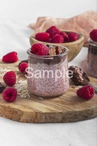 Raspberry Chocolate Chia Pudding - Set 5
