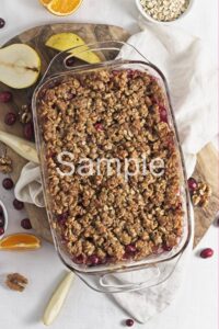 Olive Oil Pear Cranberry Crisp - PLR