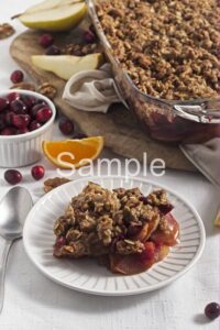 Olive Oil Pear Cranberry Crisp - PLR