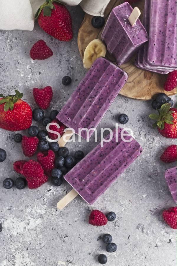 Triple Berry Smoothie Popsicles - Set 4