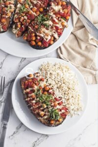 Roasted Eggplants with Chickpeas - Set 3