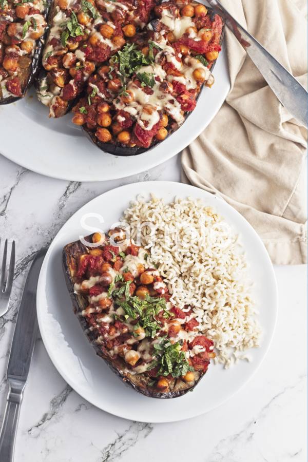 Roasted Eggplants with Chickpeas - Set 3