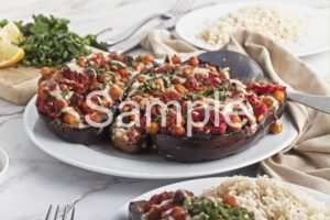 Roasted Eggplants with Chickpeas - Set 3