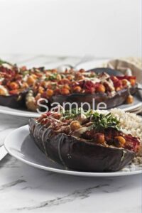 Roasted Eggplants with Chickpeas - Set 3