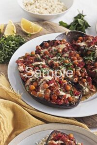 Roasted Eggplants with Chickpeas - Set 4