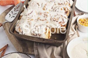Carrot Cake Cinnamon Rolls PLR