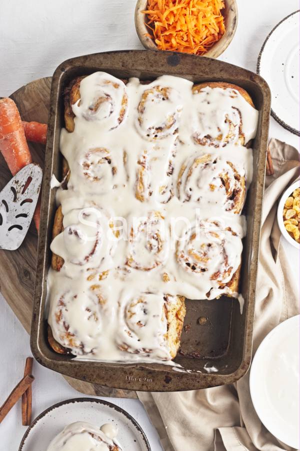 Carrot Cake Cinnamon Rolls PLR