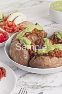 Pinto Taco Stuffed Sweet Potatoes - Set 1
