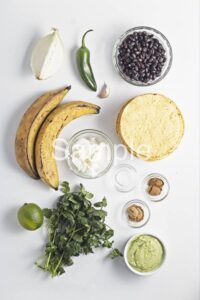 Plantain and Black Bean Tostadas - Set 1