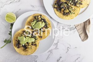 Plantain and Black Bean Tostadas - Set 1