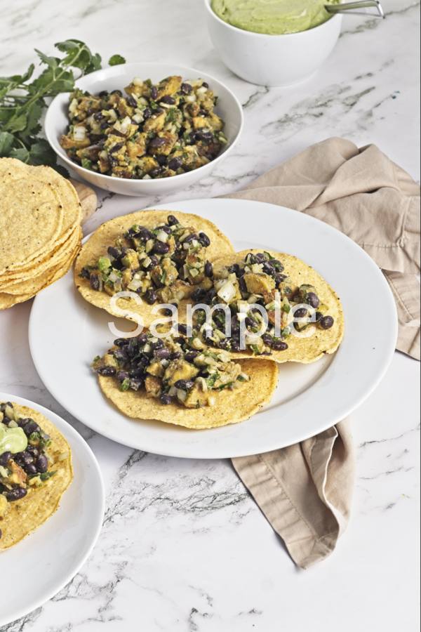 Plantain and Black Bean Tostadas - Set 1