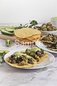 Plantain and Black Bean Tostadas - Set 1