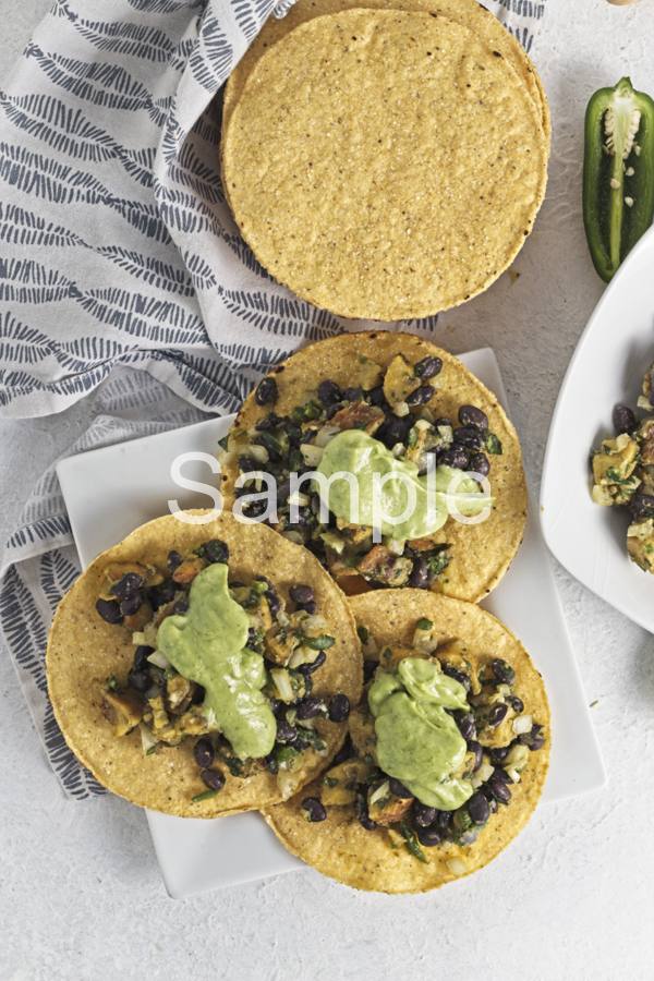 Plantain and Black Bean Tostadas - Set 2