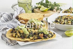 Plantain and Black Bean Tostadas - Set 2