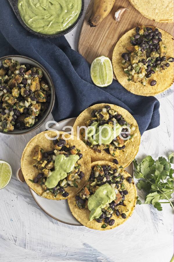 Plantain and Black Bean Tostadas - Set 4