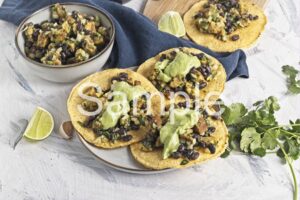 Plantain and Black Bean Tostadas - Set 4
