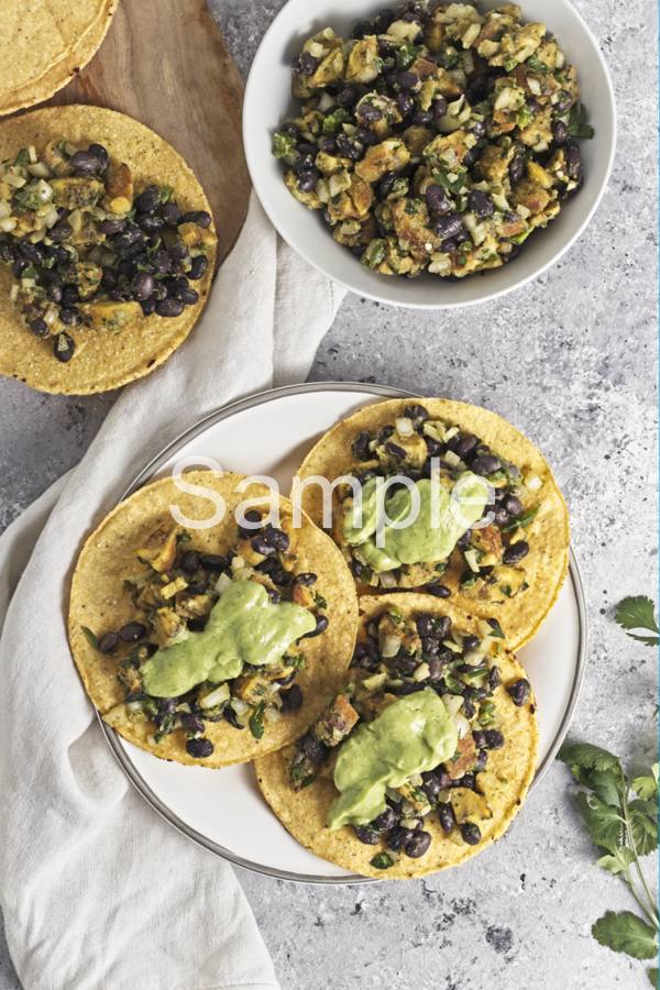 Plantain and Black Bean Tostadas - Set 5