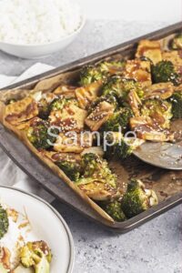 Sheet Pan Broccoli Tofu PLR