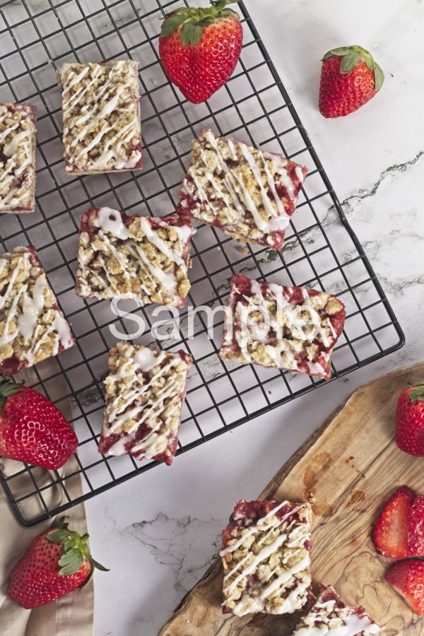 Strawberry Crumb Bars PLR