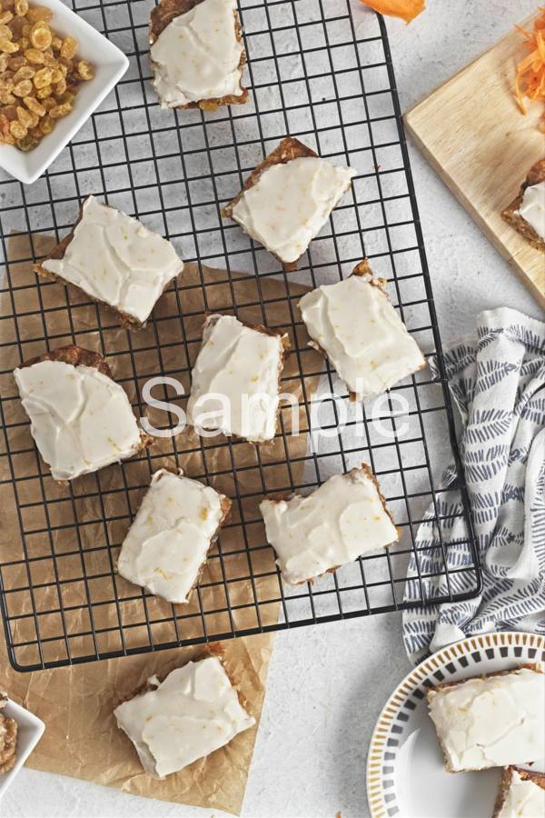 Vegan Carrot Cake Bars - Set 1
